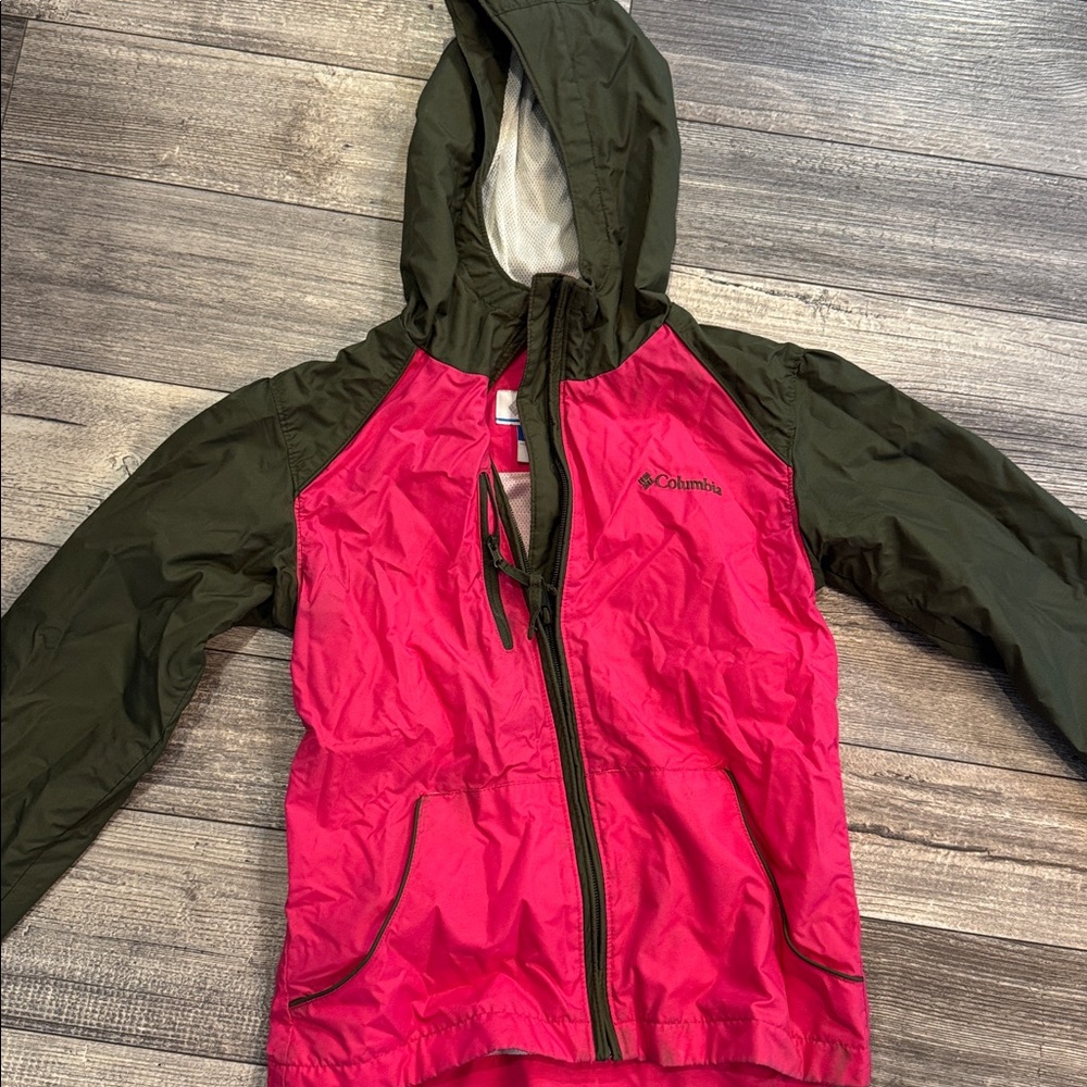 Columbia Fuchsia and Olive Hooded Jacket